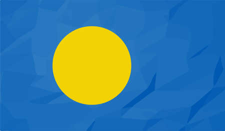 Palau national flag created in grunge styleのイラスト素材