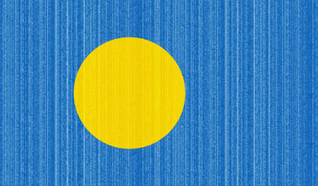 Palau national flag created in grunge styleのイラスト素材