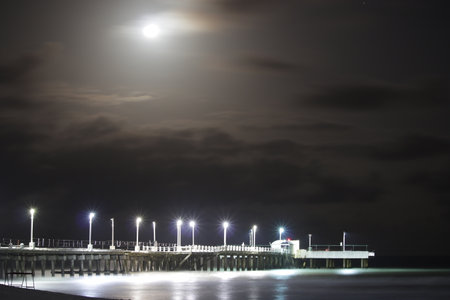 Fishermans pier at night. Long exposureの写真素材