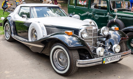 Lviv Ukraine June 2015: Auto festival Leopolis grand prix 2015. Old vintage retro car