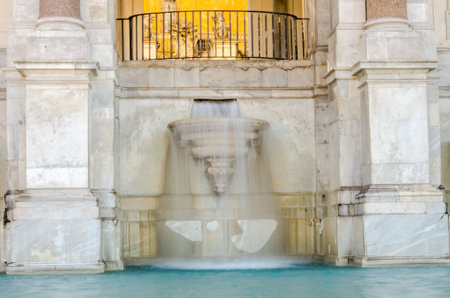 Jets of water flowing from the cup - the element Fontanone dell'Acqua Paolaのeditorial素材