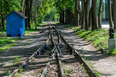 Rails and sleepersの写真素材