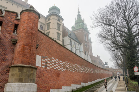 POLAND, KRAKOW - NOVEMBER 2018: Wawel Castle in Krakow, Polandのeditorial素材