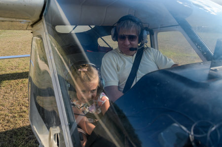 ROMA, ITALY - AUGUST 2018: Tecnam P92 Echoのeditorial素材