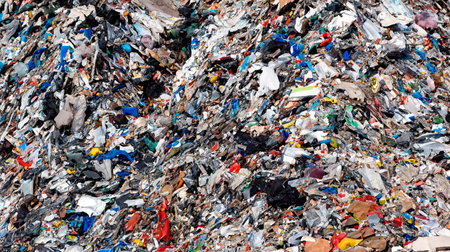 Garbage dump in natureの素材