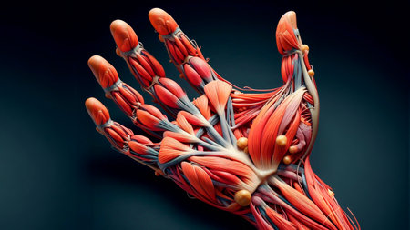 Human skeleton anatomy. 3d illustration of human body and circulatory system.の素材