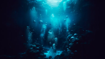 Underwater view of the underwater world. Underwater world. Underwater world.の素材