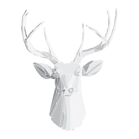 Deer head isolated on white background vector eps10のイラスト素材