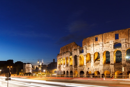 Colosseum at sunset. Rome, Italyの写真素材