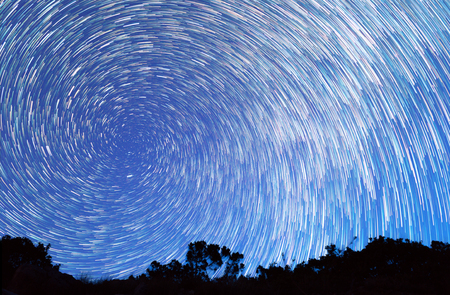 Tracks from stars in the form of spiral lines