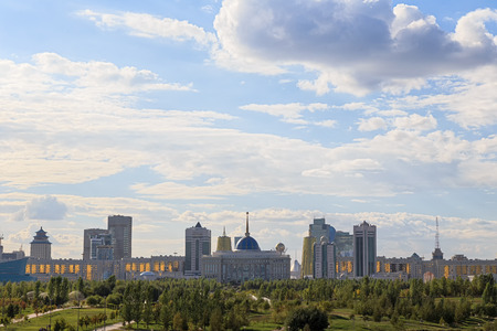 Astana, Kazakhstan - September 6, 2016: Presidential Palace Akorda President and park. HDRのeditorial素材
