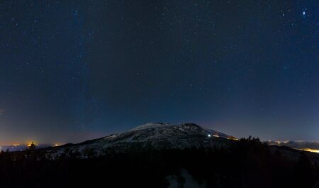 Etna night panorama. Sicily, Italy