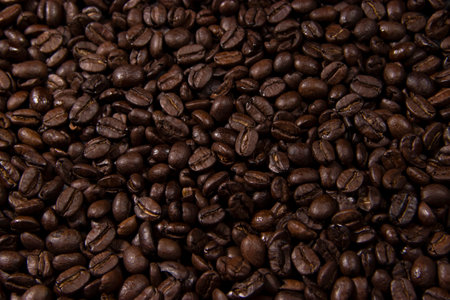 A lot of coffee grains scattered everywhere