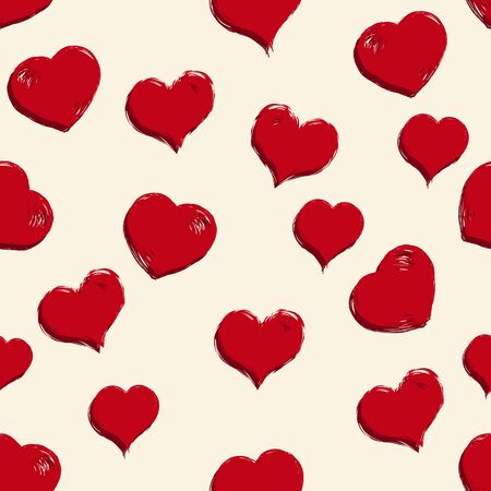 Vector Seamless Pattern Background of Love Hearts.のイラスト素材