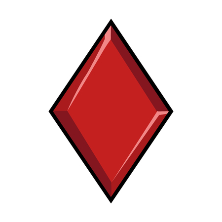 Vector Single Sign of Playing Cards Suit - Diamondのイラスト素材