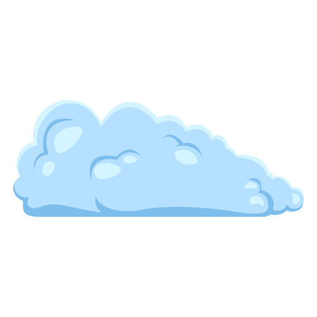 Vector Single Blue Cloud Icon on White Backgroundのイラスト素材