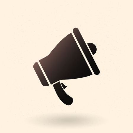 Vector Single Icon - Bullhorn on Beige Backgroundのイラスト素材