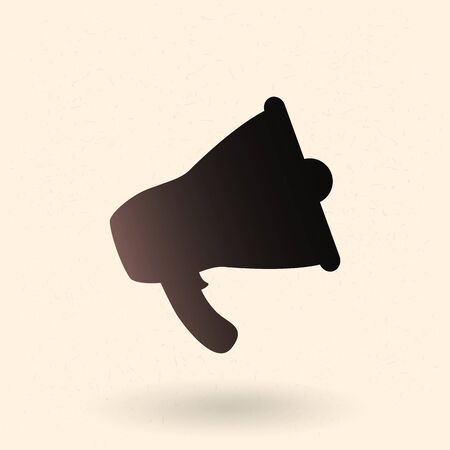 A vector Single Icon - Bullhorn on Beige Background.のイラスト素材