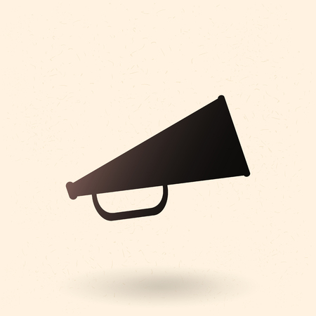 Bullhorn on Beige Backgroundのイラスト素材