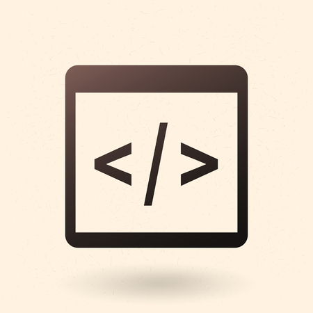 Vector Single Black Icon - Programming Source Codeのイラスト素材