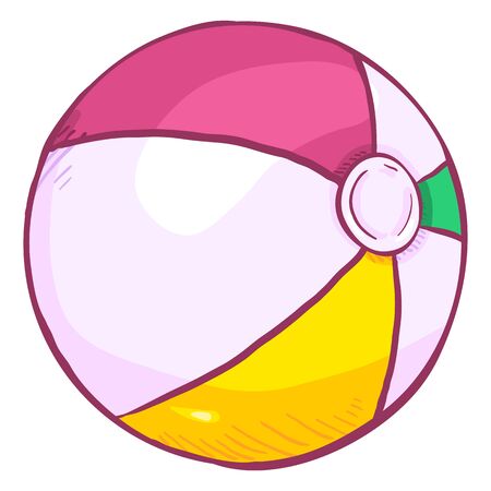 Vector Single Cartoon Colorful Ball for Kids Playingのイラスト素材