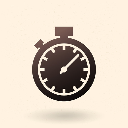Single Black Silhouette Icon - Stopwatchのイラスト素材