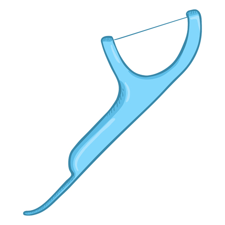 Vector Cartoon Color Illustration - Dental Floss Deviceのイラスト素材