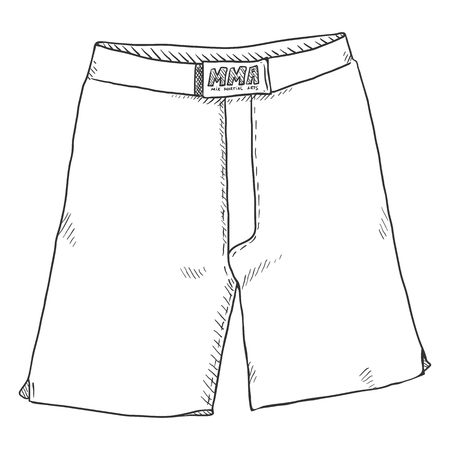 Vector Sketch MMA Shortsのイラスト素材