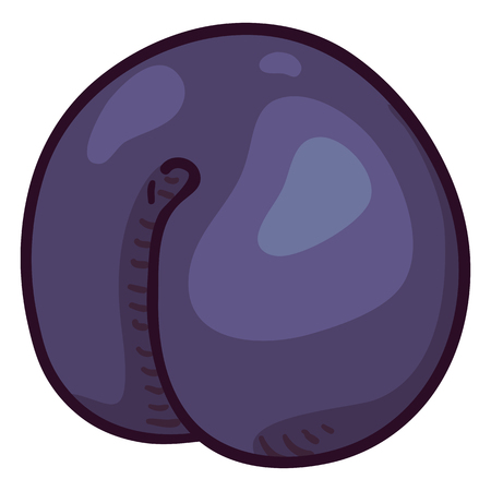 Vector Single Cartoon Plumのイラスト素材