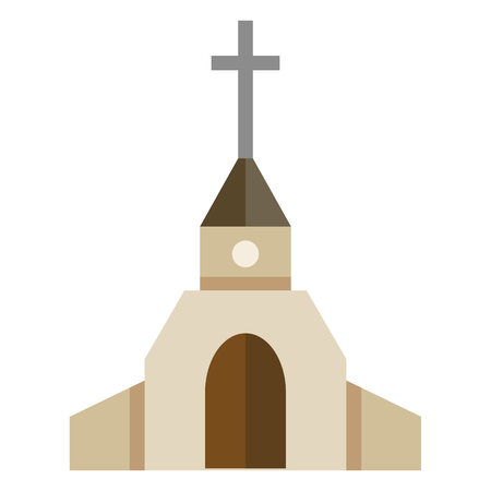 Vector Color Flat Catholic Church Iconのイラスト素材