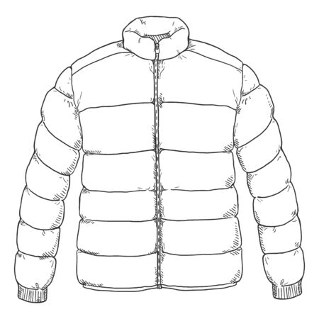 Vector Sketch Down Jacket Illustrationのイラスト素材