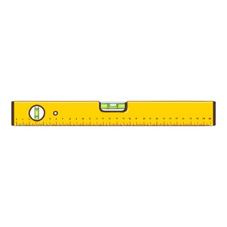 Vector Cartoon Yellow Building Level. Measurement Tool.のイラスト素材