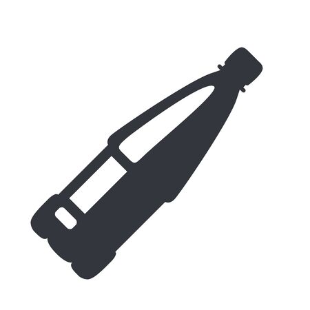 Vector Black Silhouette Plastic Bottle Iconのイラスト素材