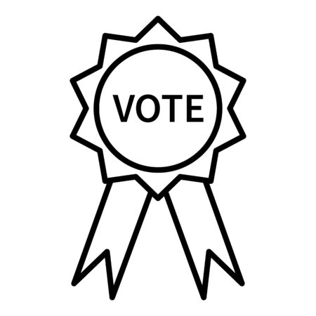 Vector Single Outline Vote Badge Iconのイラスト素材
