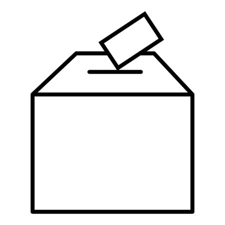 Vector Single Outline Vote Box Iconのイラスト素材