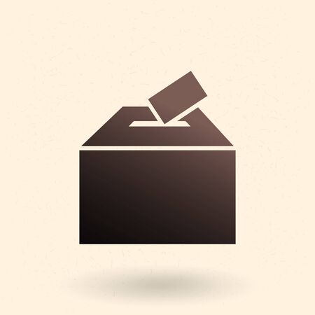 Vector Single Silhouette Vote Box Iconのイラスト素材