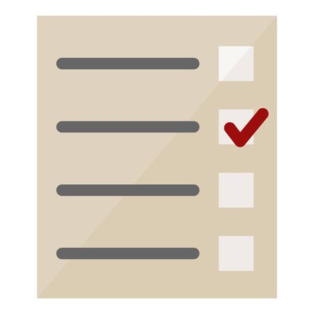 Vector Single Color Vote List Bulletin Iconのイラスト素材