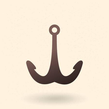 Anchor Icon. Vector Black Silhouette Illustration.のイラスト素材