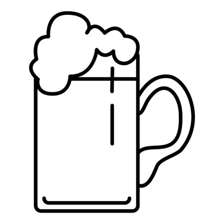 Vector Outline Icon - Beer Glassのイラスト素材