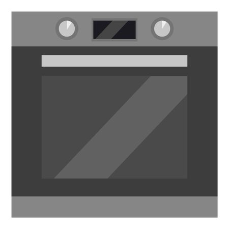 Vector Flat Illustration of Oven. Front Viewのイラスト素材
