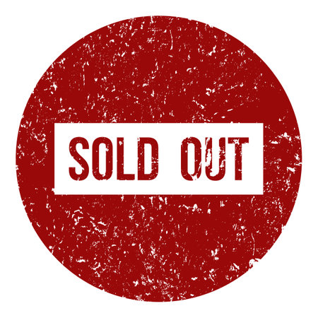 Vector Single Circle Red Stamp - Sold Outのイラスト素材