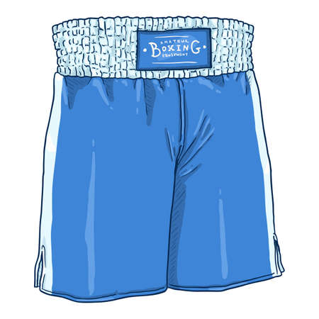 Vector Cartoon Blue Boxing Shortsのイラスト素材