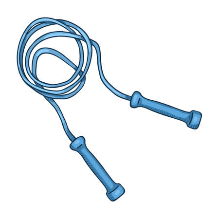 Vector Cartoon Blue Jumping Rope Illustrationのイラスト 素材 ストックフォト 写真素材のstock Foto ストックドットフォト