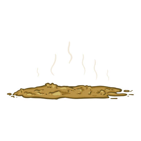 Cartoon Shit. Vector Liquid Poop Illustrationのイラスト素材