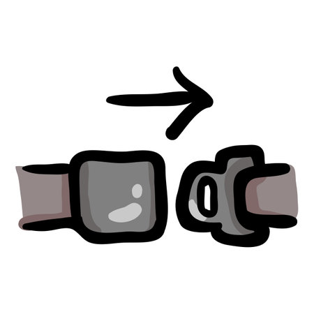 Single Safety Belt Doodle Iconのイラスト素材
