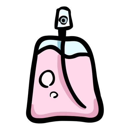 Toilet Water Vial - Single Isolated Doodle Iconのイラスト素材