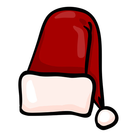 Santa Hat - Hand Drawn Doodle Iconのイラスト素材