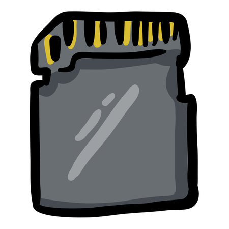 Memory Card - Hand Drawn Doodle Icon