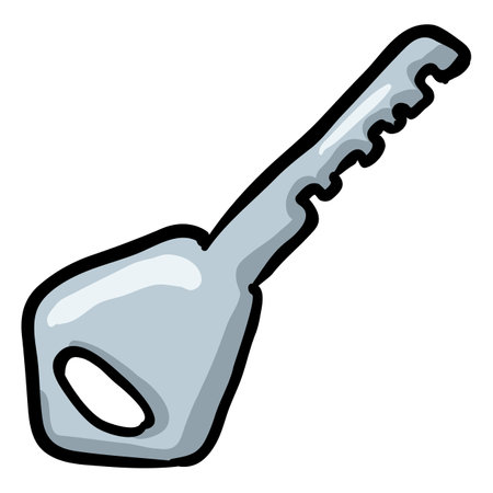 Key Hand Drawn Single Doodle Iconのイラスト素材