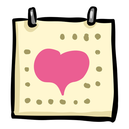 Calendar with Wedding Date - Hand Drawn Doodle Iconのイラスト素材